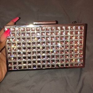 Silver Diamond Clutch
